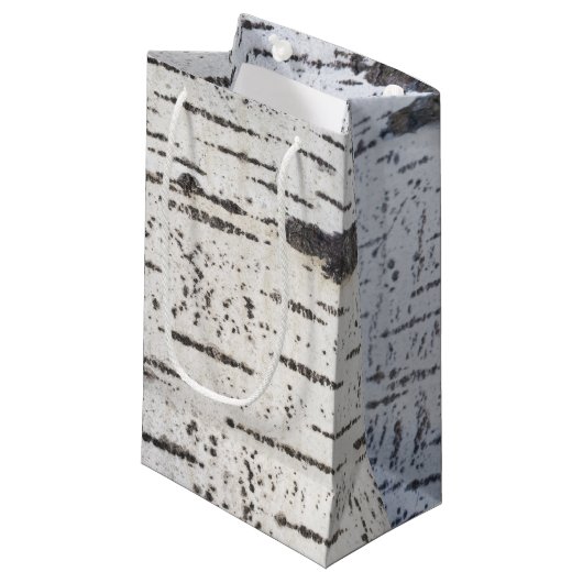 Birkenrinde Kleine Geschenktüte (Vorderseite Schrägansicht)