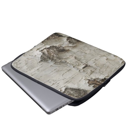 Birkenrinde Laptopschutzhülle (Vorne Knopf)