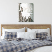 Birkenrinde Leinwanddruck (Insitu (Schlafzimmer))