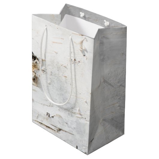 Birkenrinde Mittlere Geschenktüte (Rückseite Schrägansicht)