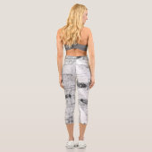 Birkenrinde-Muster Capri-Leggings Capri Leggings (Rückseite)