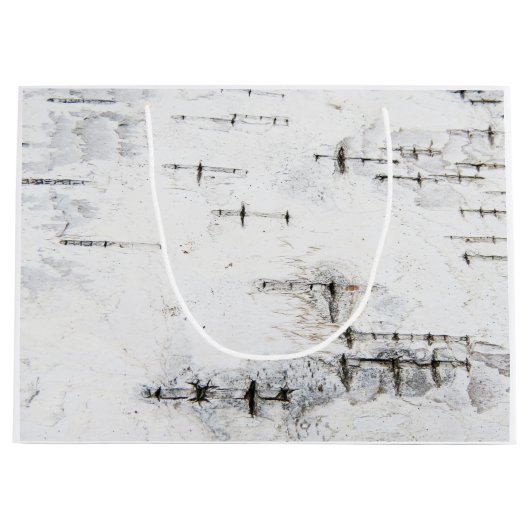 Birkenrinde-Muster Geschenktasche Große Geschenktüte (Vorderseite)