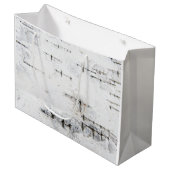 Birkenrinde-Muster Geschenktasche Große Geschenktüte (Vorderseite Schrägansicht)