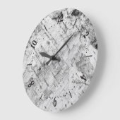 Birkenrinde-Muster große Uhr (Winkel)