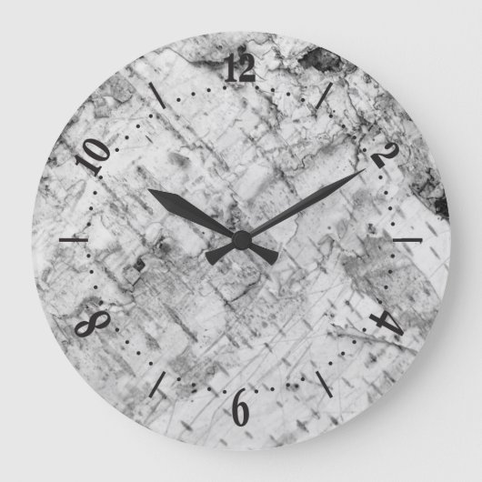 Birkenrinde-Muster große Uhr (Vorderseite)