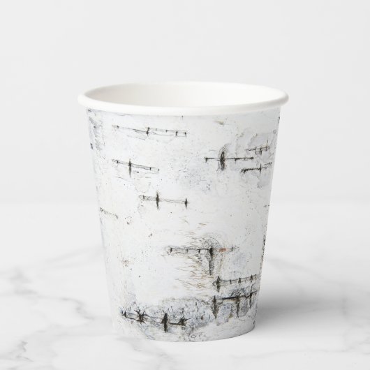 Birkenrinde Pappbecher (Vorderseite)