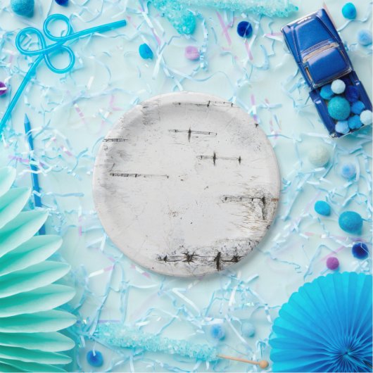 Birkenrinde Pappteller (Party)