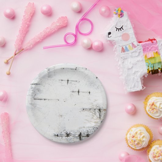 Birkenrinde Pappteller (Party)