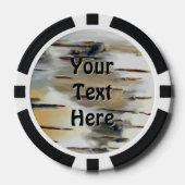 Birkenrinde Pokerchips (Vorderseite)