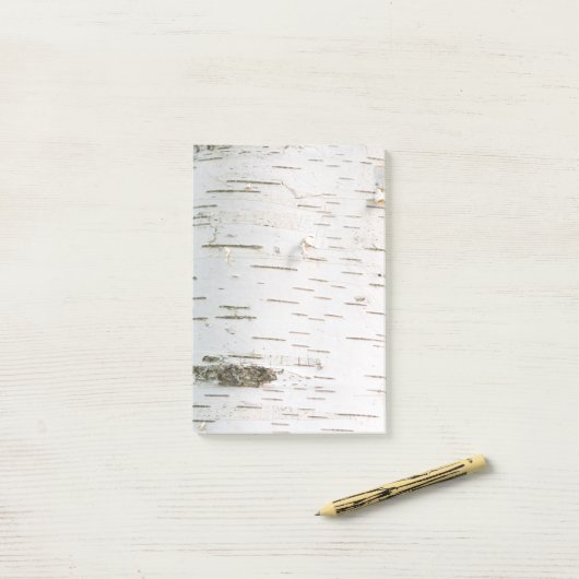 Birkenrinde Post-it Klebezettel (Auf Schreibtisch)