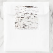 Birkenrinde Quadratischer Aufkleber (Tasche)