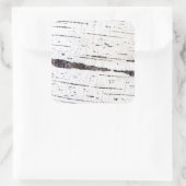 Birkenrinde Quadratischer Aufkleber (Tasche)