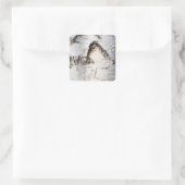 Birkenrinde Quadratischer Aufkleber (Tasche)