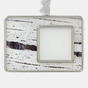 Birkenrinde Rahmen-Ornament Silber