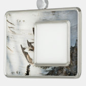 Birkenrinde Rahmen-Ornament Silber (Links)
