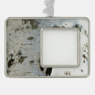 Birkenrinde Rahmen-Ornament Silber