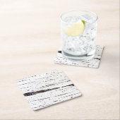 Birkenrinde Rechteckiger Pappuntersetzer (Vor Ort)