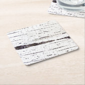 Birkenrinde Rechteckiger Pappuntersetzer (angewinkelt)