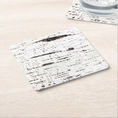 Birkenrinde Rechteckiger Pappuntersetzer (angewinkelt)