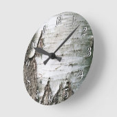 Birkenrinde Runde Wanduhr (Winkel)