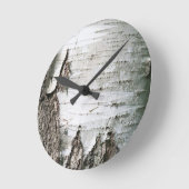 Birkenrinde Runde Wanduhr (Winkel)