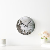 Birkenrinde Runde Wanduhr (Zuhause)