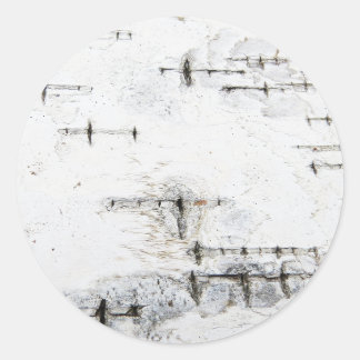 Birkenrinde Runder Aufkleber