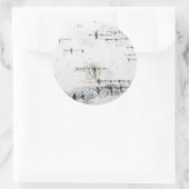 Birkenrinde Runder Aufkleber (Tasche)