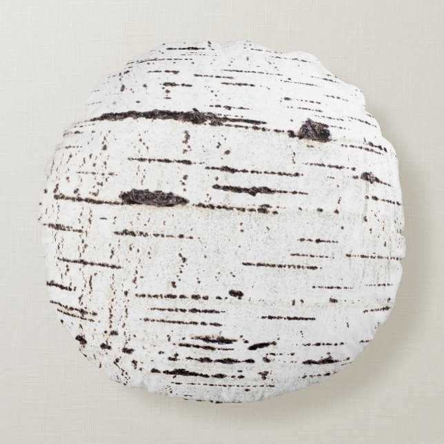 Birkenrinde Rundes Kissen (Vorderseite)