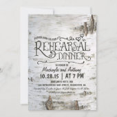 Birkenrinde rustikale Probe einladen Einladung (Vorderseite)