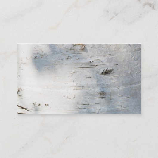 Birkenrinde Visitenkarte (Rückseite)