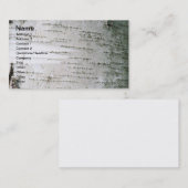 Birkenrinde Visitenkarte (Vorne/Hinten)