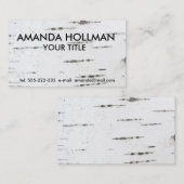 Birkenrinde Visitenkarte (Vorne/Hinten)