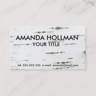 Birkenrinde Visitenkarte