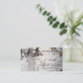 Birkenrinde Visitenkarte (Stehend Vorderseite)