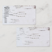 Birkenrinde Visitenkarte (Vorne/Hinten)