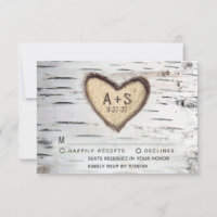 Birkenrinden-Rustikale-Landhochzeit-RSVP-Karten