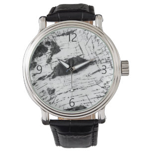 Birkenrindenmuster Armbanduhr