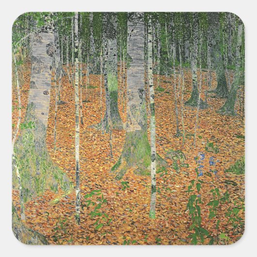 Birkenwald, 1903 quadratischer aufkleber (Vorderseite)