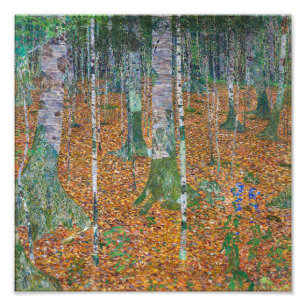 Birkenwald Gustav Klimt Fotodruck