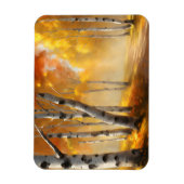 Birkenwald im Herbst Flexible Magnet (Vertikal)