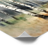 Birkenwald neutrale Farben Malposter Poster (Ecke)