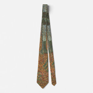 Birkenwald von Gustav Klimt, Vintage Art Nouveau Krawatte