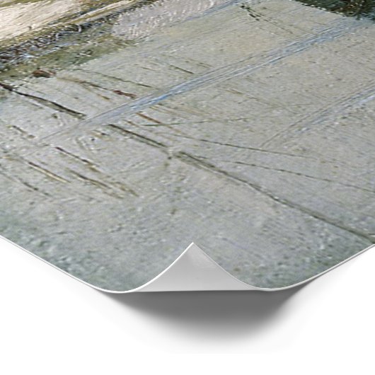 Birkenwald Winterreplikation Malposter Poster (Ecke)