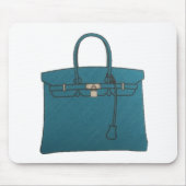 Birkin Taschen-Taschen-Blau Mousepad (Vorne)