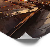 Birla Stil Indische Hindu Tempel Aquarell Poster (Ecke)