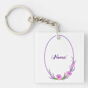 Birma Blume Tulips Lavendel Holiday Geschenk Schlüsselanhänger