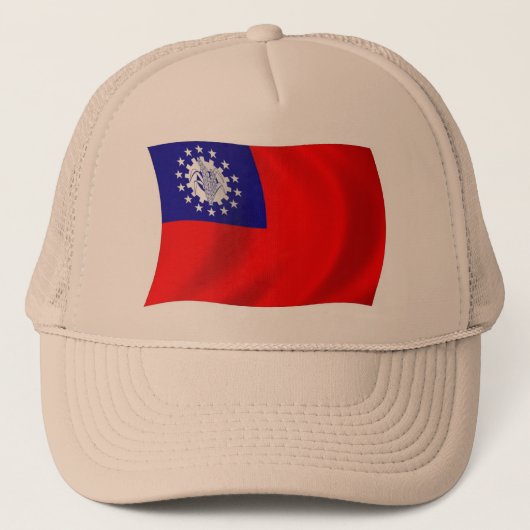 Birma-Flag Truckerkappe (Vorderseite)