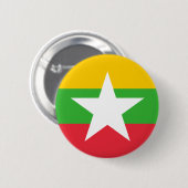 Birma-Flagge Myanmar Button (Vorne & Hinten)
