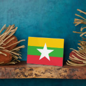 Birma-Flagge; Myanmar Fotoplatte (Seite)